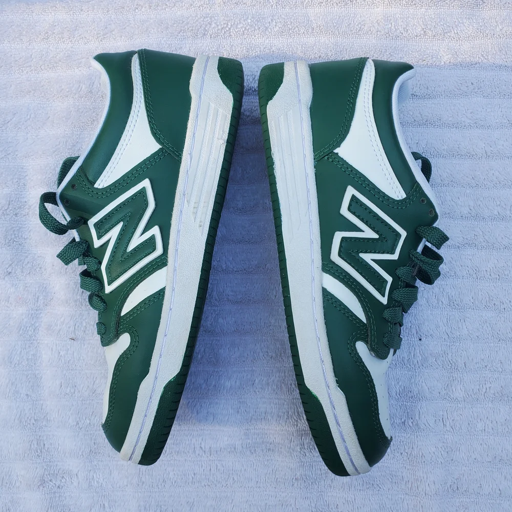 New Balance 480 Green and White Court Shoes 5.5Y - Picture 6 of 7